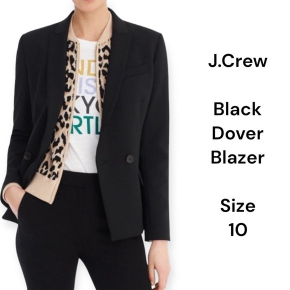 J.Crew black dover blazer size 10 - Picture 1 of 11